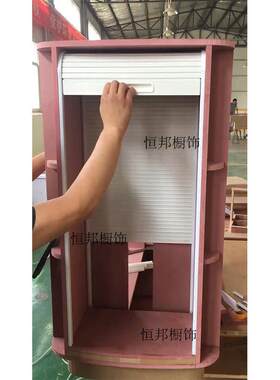 PVC塑料卷帘门简易推拉移门帘 厨房用对开百叶现代简约门