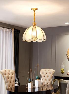 全吊铜餐厅灯式简约玻璃卧室FTZ书房美灯餐桌饭厅灯台吧灯过道阳
