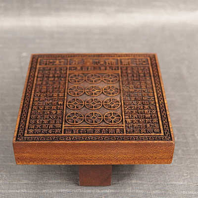 道家用品十万贯玉皇钱印板玉皇通宝印板实木雕刻十万贯钱印版道用