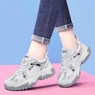 韩国潮牌运老爹鞋女款2025秋冬款白色百搭厚底女鞋增高运动休闲鞋