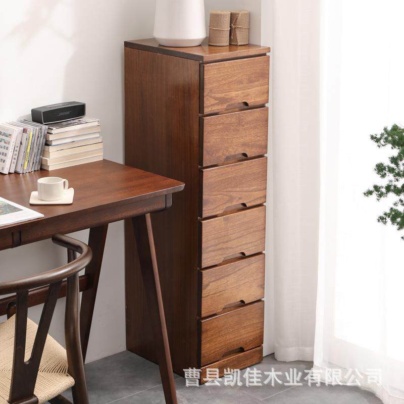 木夹缝收纳柜实木缝隙子木柜质抽屉式卧室斗柜窄柜实缝隙功柜床头