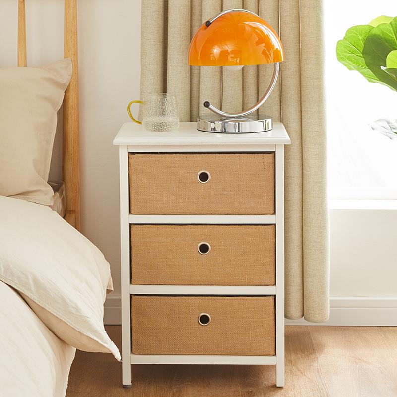 家逸简约现代床头柜北欧卧室轻奢床边柜小型多功能实木储物收纳柜