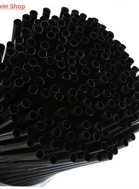 100pcs/Set Black Cocktail Straws Black Plastic Straw For Bir