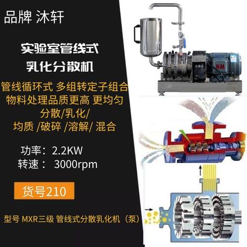 实验室乳化泵管线式高剪切乳化机单级乳化泵高剪切乳化泵