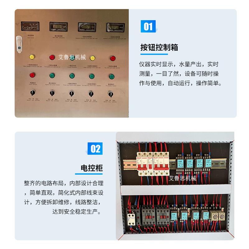 工业级1000L双级反渗透水处理设备软化水质除盐高硬度软化一体机