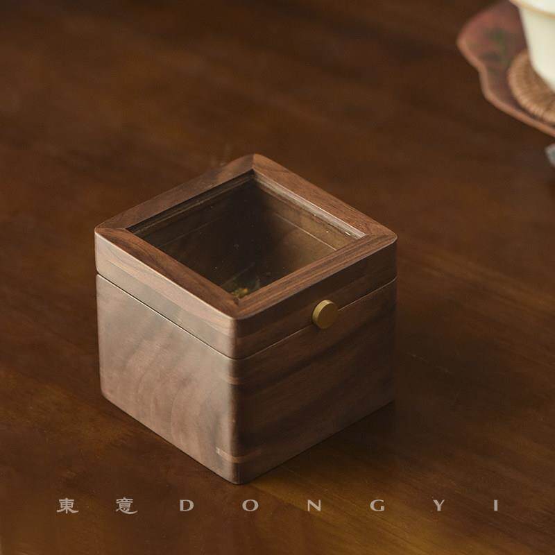 东意小金豆盒子金条收纳盒储藏盒黑胡桃木收藏盒饰品盒便携首饰盒