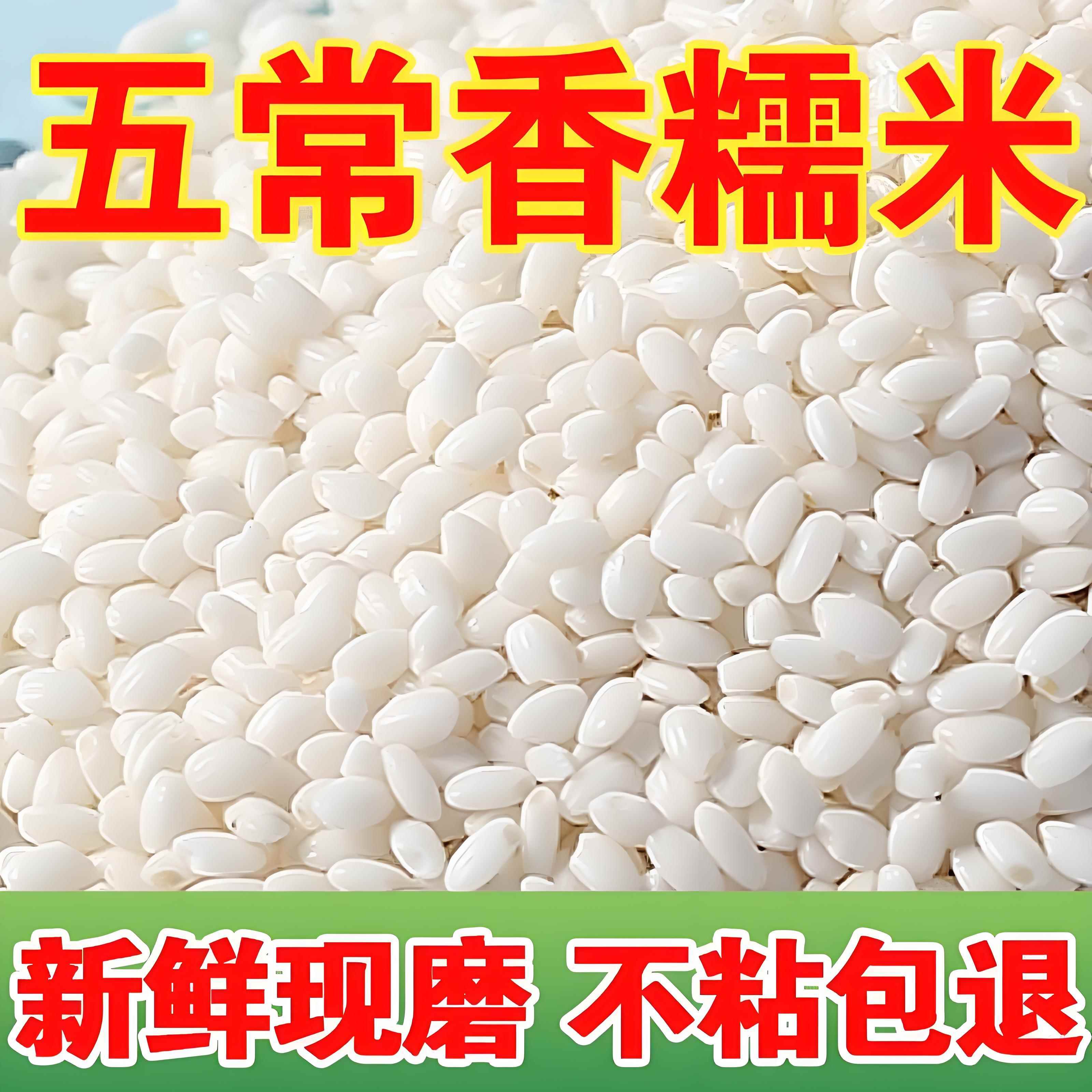 圆粒纯糯米粘大米五谷白江米黏米包粽子珍珠糙米籼米糯米饭粽子糯