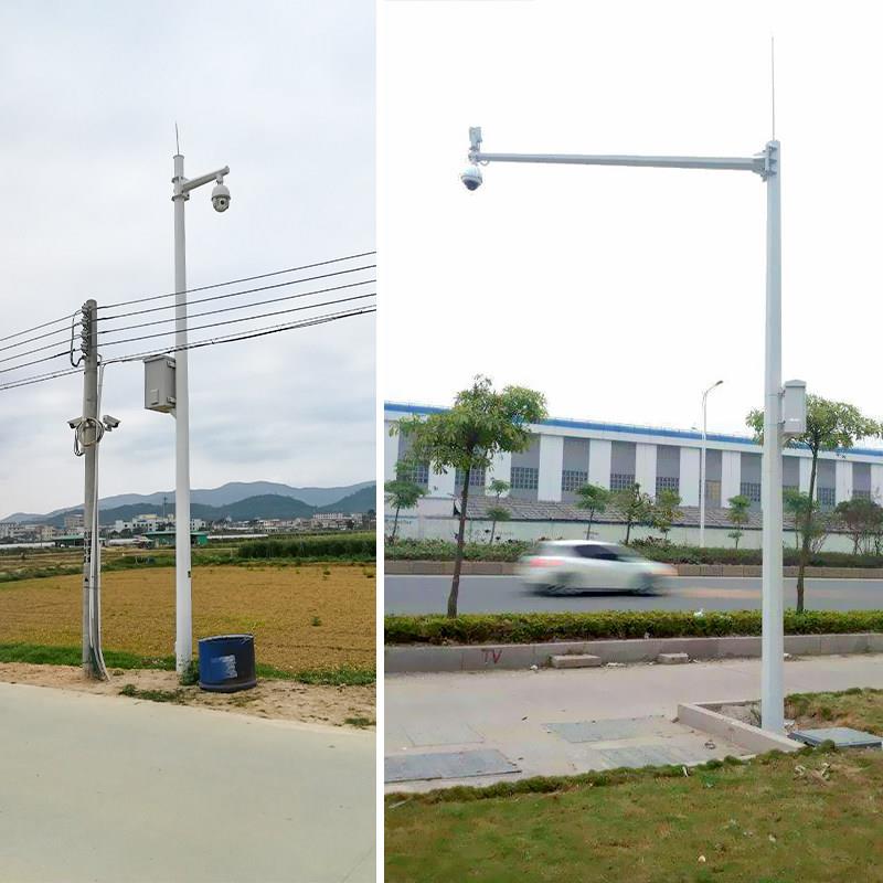 陜西道路八角杆社区监控立杆1/2/3/3.5/4/5/6米不锈钢摄像机支架