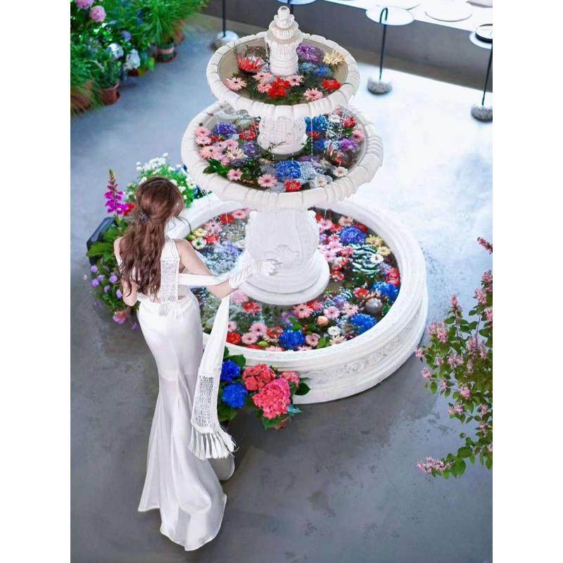 欧式流水喷泉许愿池户外庭院花园鱼塘喷水池景观装饰造景婚庆摆件,家居饰品,户外/庭院摆件,淘宝优惠券,粉丝福利购,淘宝优惠卷