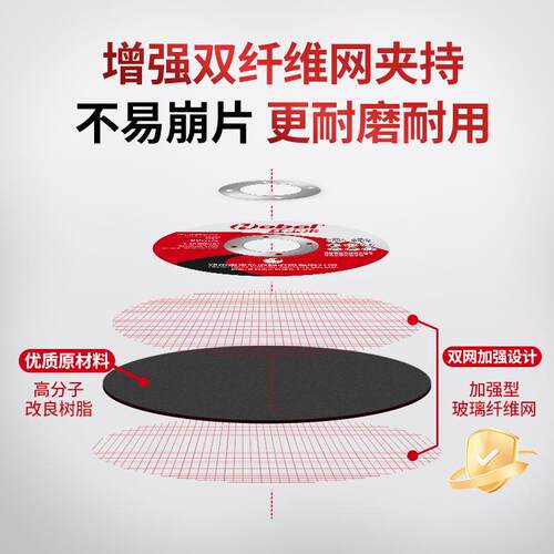 红宝来107切割片 金属不锈钢专用100型角磨机砂轮片超薄树脂切片