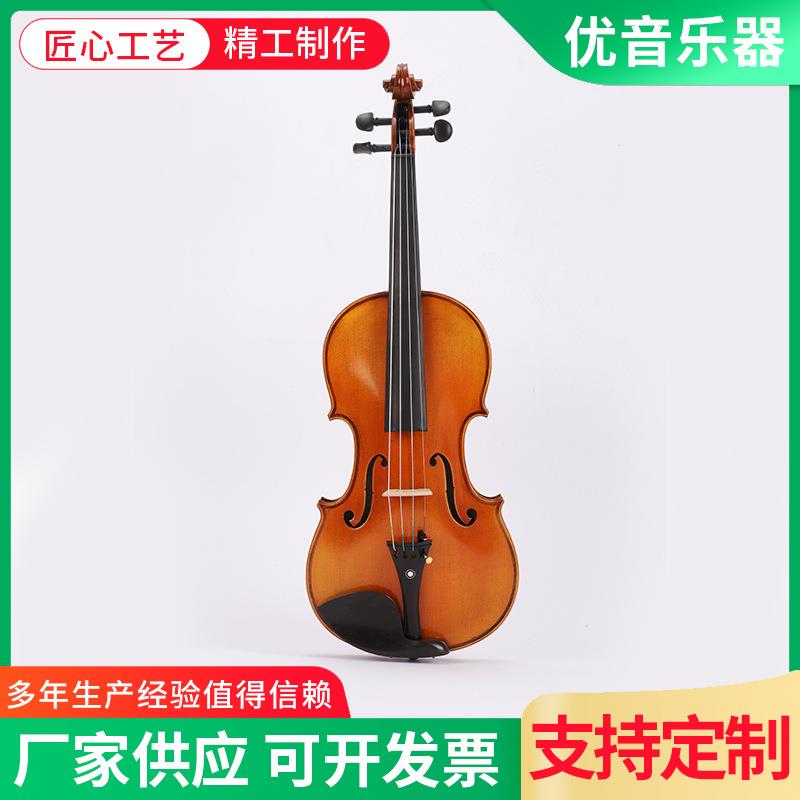 高档手工独板演奏级独奏小提琴 手工川料独板小提琴加工