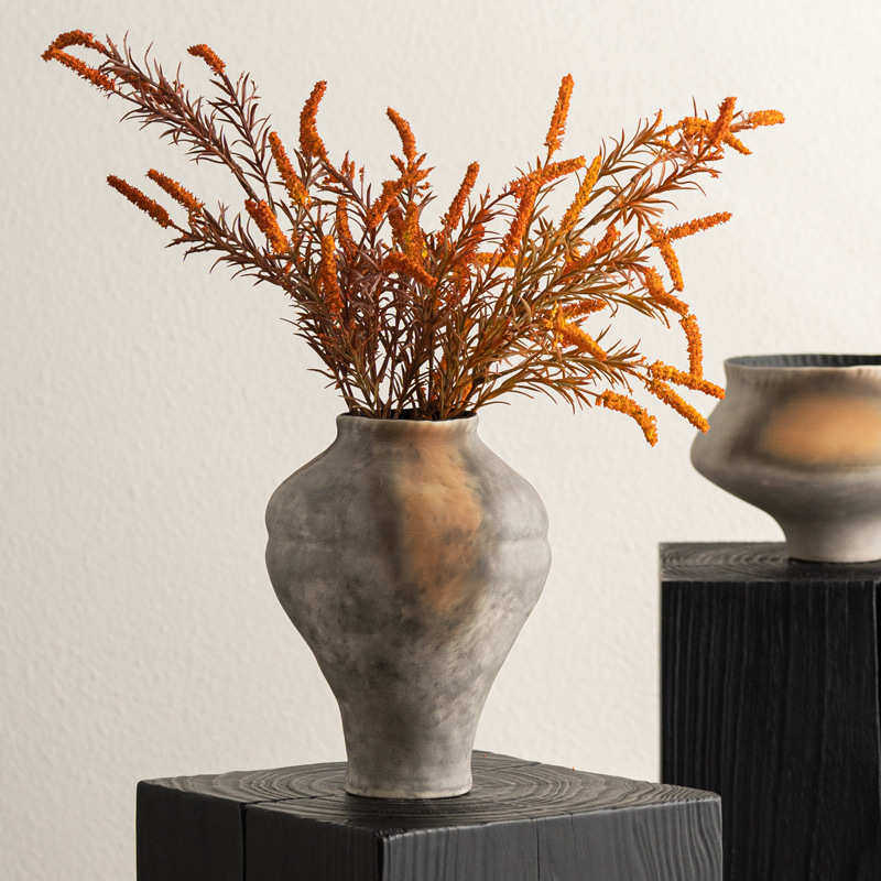 艺贝子 中古风粗陶瓷花瓶日式茶室摆件客厅插花家居侘寂禅意装饰,家居饰品,装饰摆件,淘宝优惠券,粉丝福利购,淘宝优惠卷