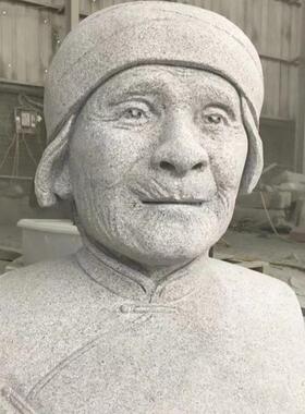 真人肖像石雕定制石头半身像人物雕塑纪念老人父母亲名人石塑像