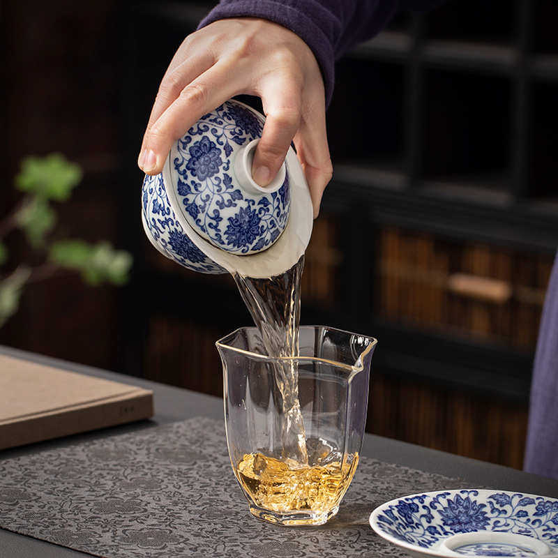 景德镇缠枝莲三才盖碗茶杯子单个家用办公室敬茶碗功夫茶具泡茶器,餐饮具,盖碗,淘宝优惠券,粉丝福利购,淘宝优惠卷