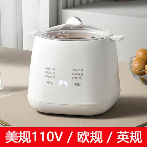 煮蛋器家用小型多功能断电蒸蛋器煮蛋器定时预约欧规英规美规110V