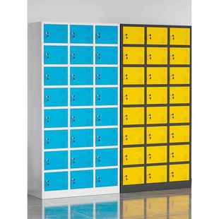 需定制员工储物柜带锁多门铁皮柜工厂更衣柜存包柜24门食堂碗柜车