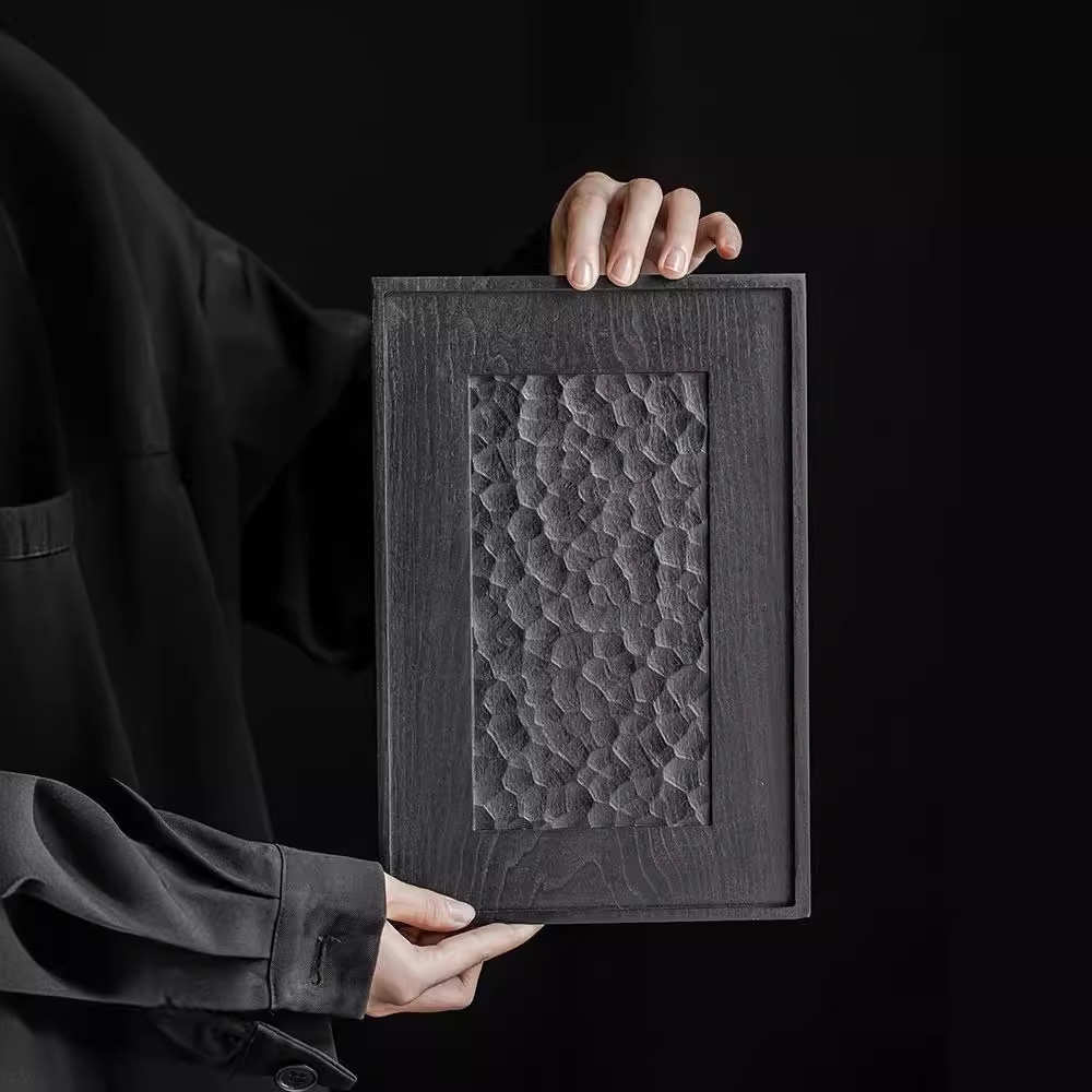 炭烧白蜡木实木小茶台干泡茶托盘手工托盘整木干泡盘壶承