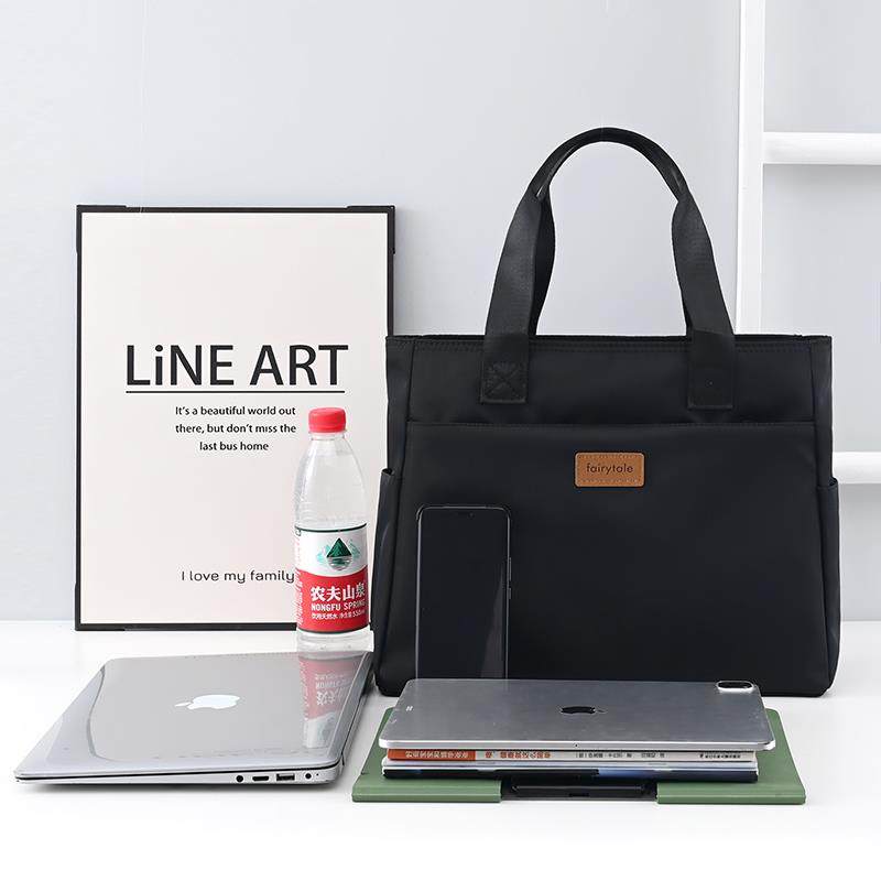 男女上班手提包大容量通勤手提袋a4文件包笔记本电脑包商务公文包