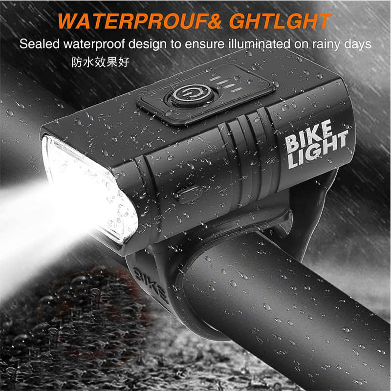 新款自行车迷你双头T6自行车灯户外夜骑LED照明前灯防水骑行装备