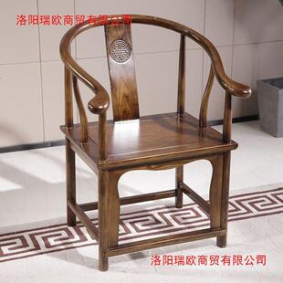 实木圈椅围新中式椅651喝茶家用店饭茶酒楼店茶桌餐椅主人椅古风
