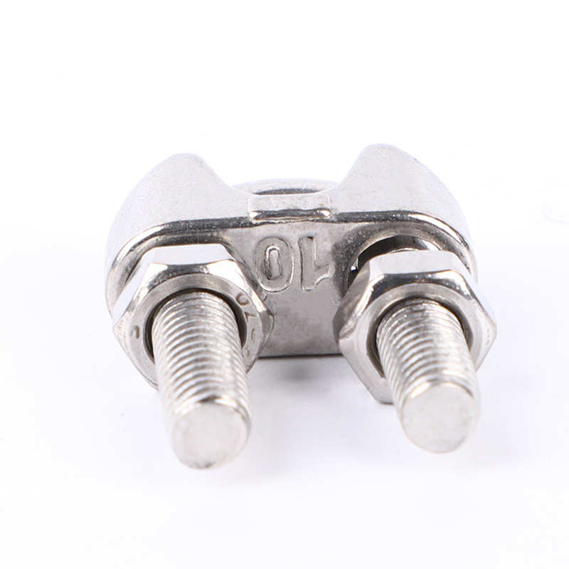 工业用配件钢丝绳头不锈钢卡具型头锁起重钢丝绳u卡夹不锈钢