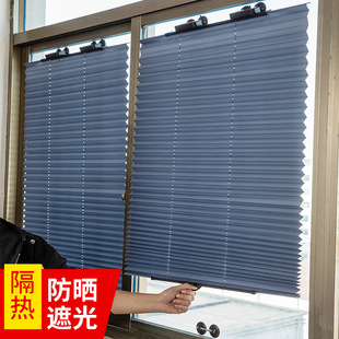 车载窗帘遮阳伸缩挡前遮阳板遮阳免档打孔汽车自动遮光百褶帘隔热