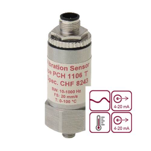 丹麦PCH ENGINEERING振动开关震动适用发动机、泵加速度计CHB1110