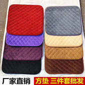 汽车坐垫无靠背冬季 通用座垫三件套毛绒保暖单片车垫汽车用品 新款