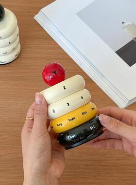 转轮万年历日历2025年新款台历办公室书桌桌面摆件礼物创意装饰品