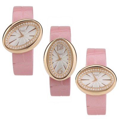 [9.8新]伯爵公价246000旋转珠宝腕表玫瑰金原钻石英女表G0A32096