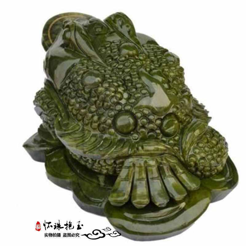 南玉金蟾摆件玉石三足蟾蜍摆件 送礼批发