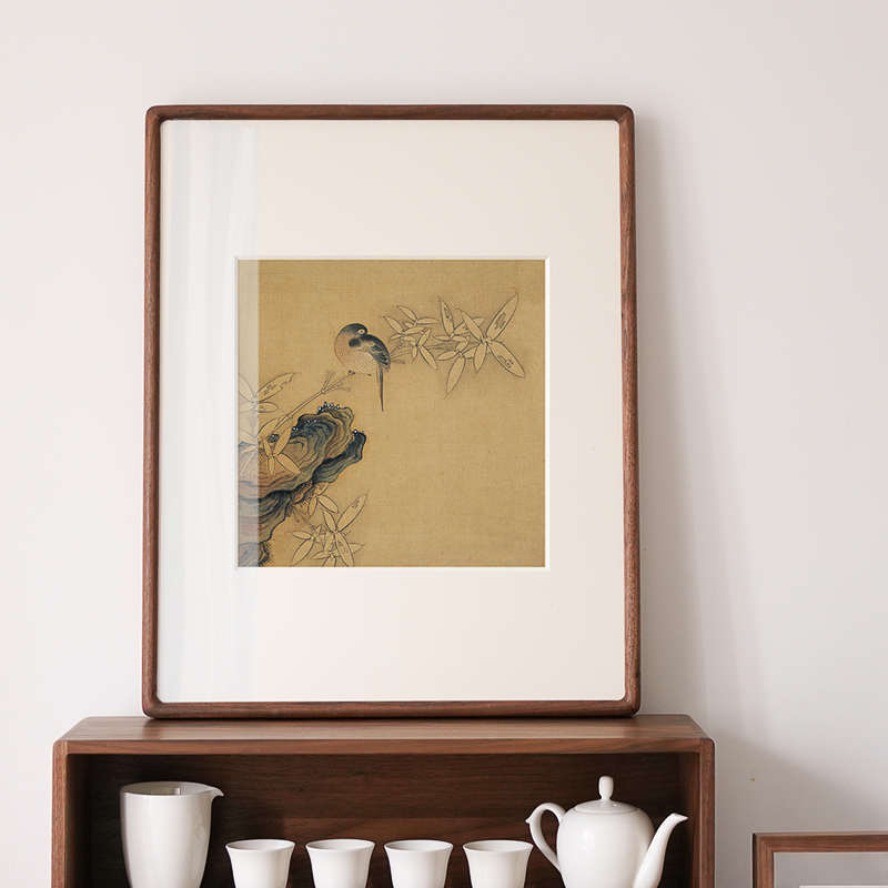 陈洪绶工笔花鸟新中式书房挂画卧室办公室茶室样板间古典水墨挂画
