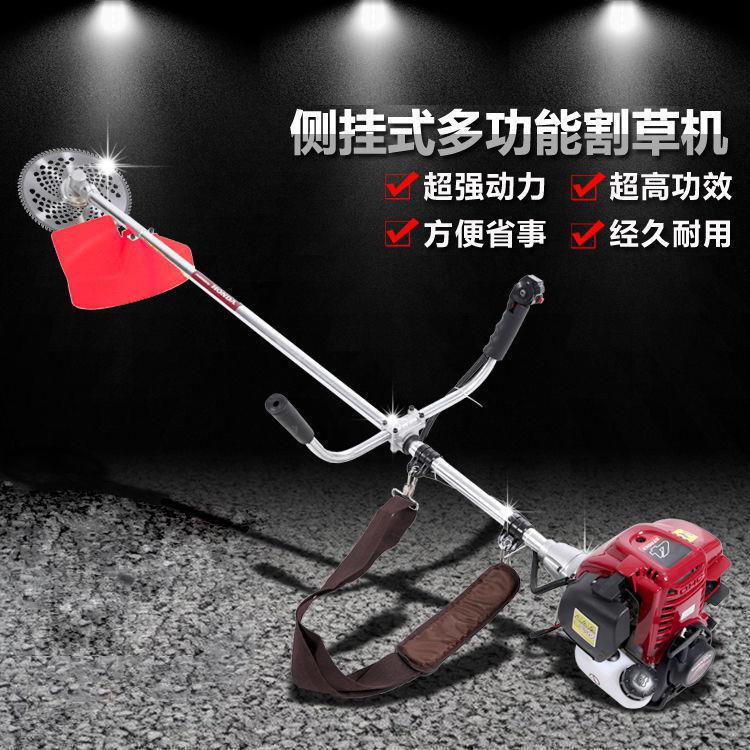 四冲程侧挂式割草机背负式二冲大功率汽油打草除草收割神器跨境