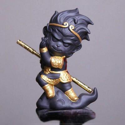 Monkey King Model Tea Pet Ornament Purple Clay Creative