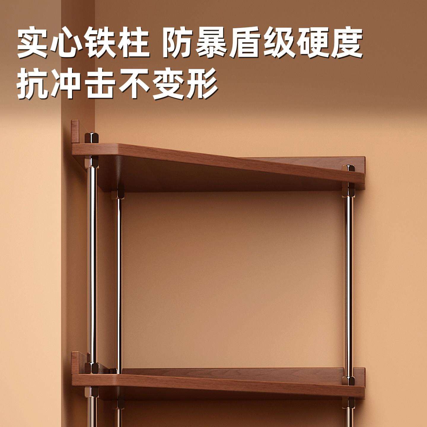 实木转角柜中客JG-789厅拐角三书古角小柜子墙角收纳储物柜架置物