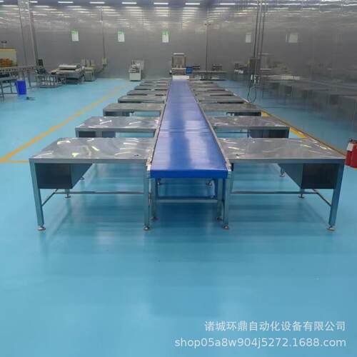 食品半成品转运输送带提升输送线PVC输送线不锈钢链板式转运线