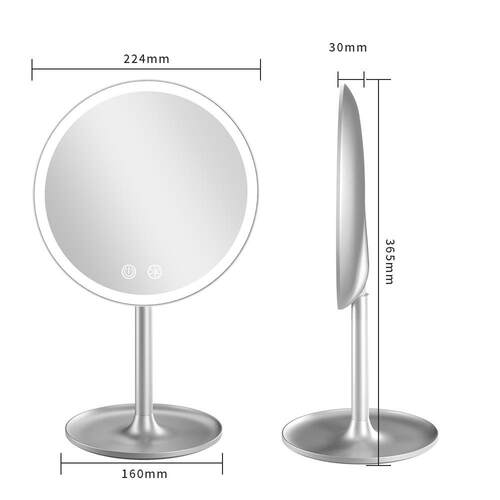 新镜款家用ed清化妆镜带灯BM-2327梳妆台宿舍桌面台式美妆高l三色