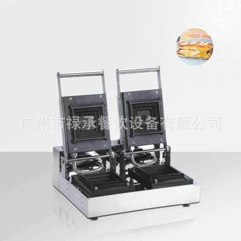 商用双头三文治机爆浆吐司机方包热压封边机三明治机烤饼机早餐机