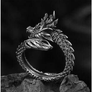 Rings Animal Vintage Adjustable Retro Gothic Men Dragon for