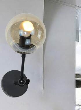 蓝宸照明欧式仿古铁艺魔豆单头壁灯 走廊过道灯具床头灯镜前灯