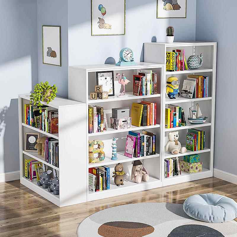 定制钢制图书馆儿童书架绘本玩具书本收纳架家用置物架铁艺书柜