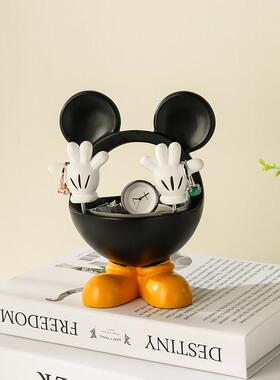 米奇首饰盒戒指收纳摆件创意可爱卡通装饰品手表挂架家居生日礼物