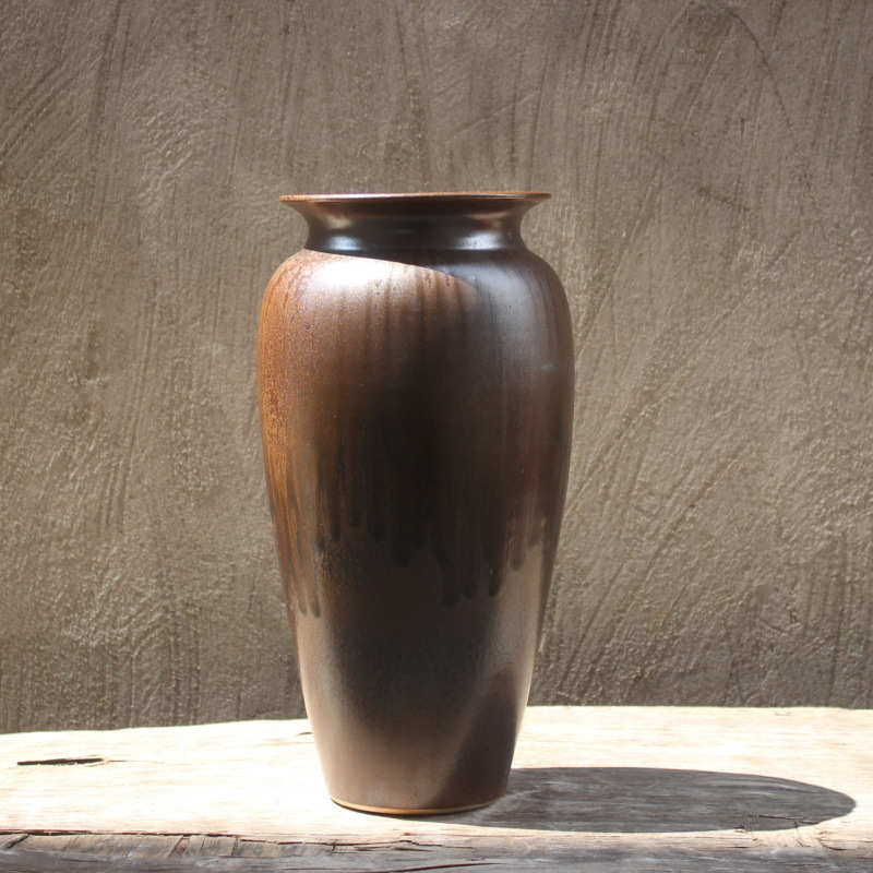 会新花瓶工艺品手工餐厅摆件花盆陶罐景德镇酒店三件套陶瓷所中式