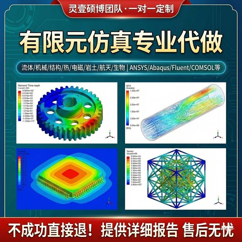 ansys有限元分析/fluent流体仿真/abaqus仿真/lsdyna仿真代做图片