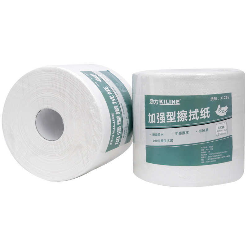 厂家直供 加强型擦拭纸 机械去油污无尘布 大卷纸吸油无尘纸批发
