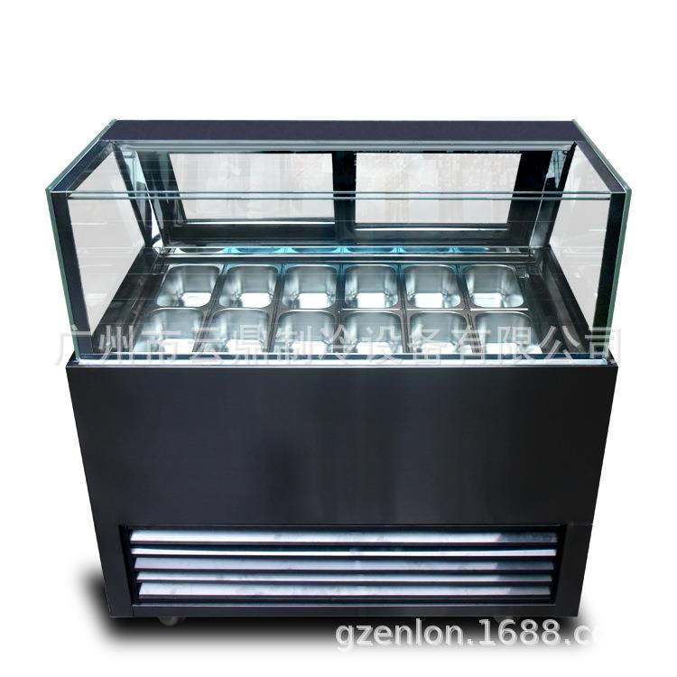 厂家供应12盘直角雪糕柜gelatodisplays110V冰淇淋展示柜