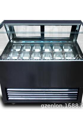 厂家供应12盘直角雪糕柜gelatodisplays110V冰淇淋展示柜
