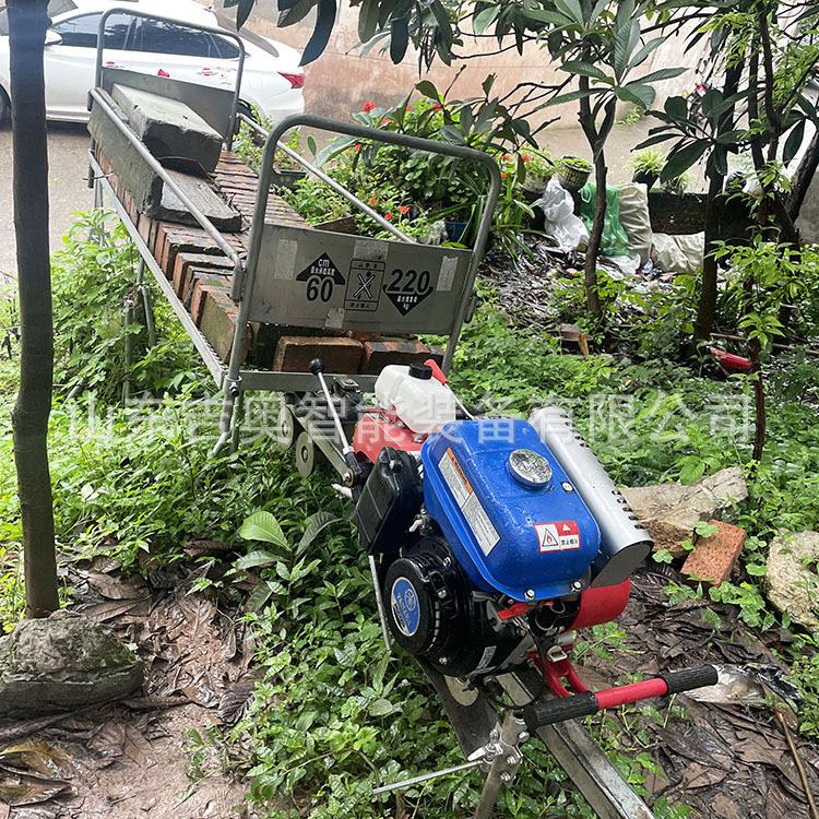 农用果园电动轨道运输机 大功率汽油轨运输车 能爬坡的小火车