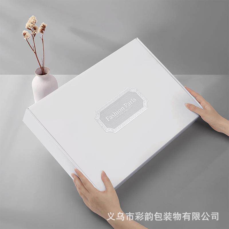 新款高端烫银飞机盒短袖t恤衫快递飞机盒汉服卫衣飞机盒