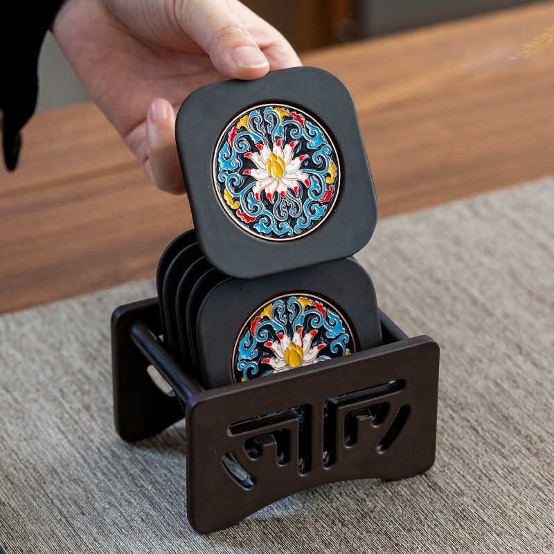 电木珐琅彩茶垫杯垫茶杯垫茶道功夫茶杯托茶托创意茶具零配件,餐饮具,茶具礼盒,淘宝优惠券,粉丝福利购,淘宝优惠卷